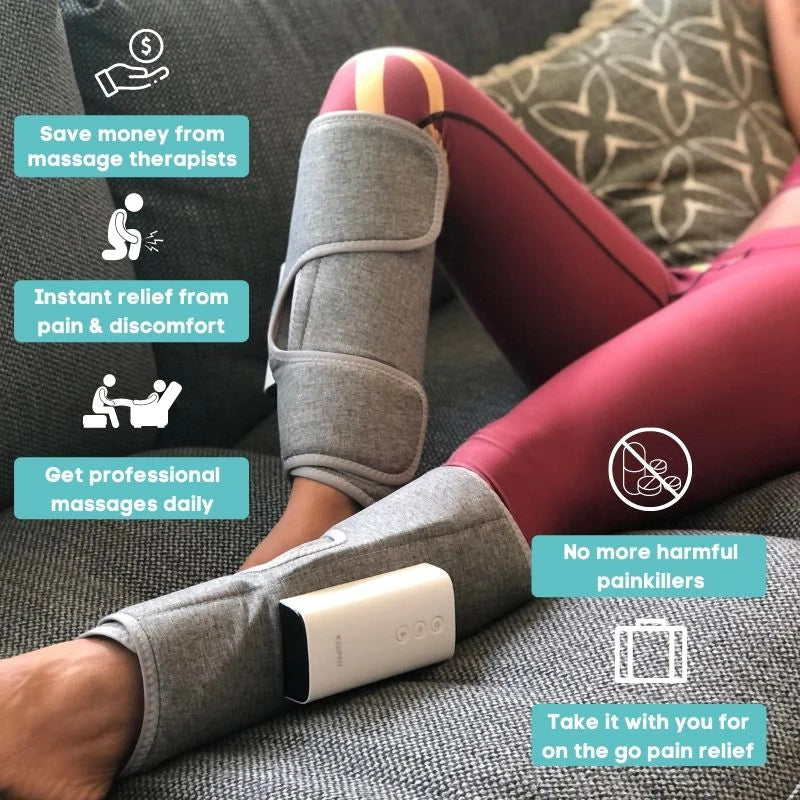 Masajeador de aire calentado para piernas